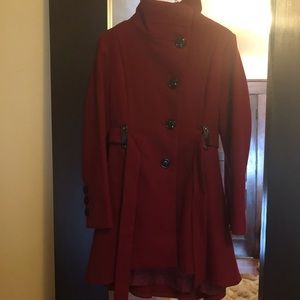 Burgundy winter coat